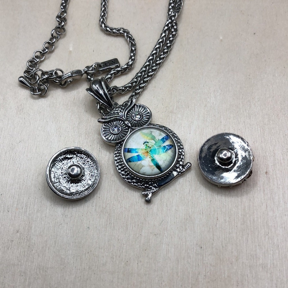 Ginger Snaps Interchangeable Belly Owl Chain Neck… - image 3